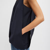 Tropical Wool Paneled Tunic