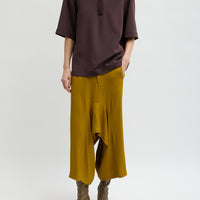 Stretch Silk Nylon Collared Top