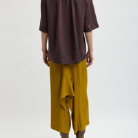 Stretch Silk Nylon Collared Top