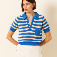 Lessi Nautical Crochet Top