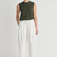 Sea Pleat Pant Cream