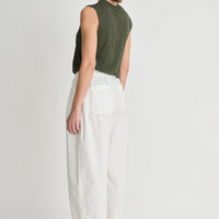 Sea Pleat Pant Cream