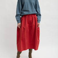 Nylon Lantern Skirt Red