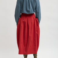 Nylon Lantern Skirt Red