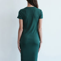 Rib Midi Dress Rainforest