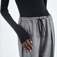 Barrel Leg Drawstring Trouser