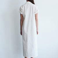 Rolled Sleeve Midi Shirt Dress