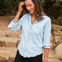 Barry Tattered Button Up