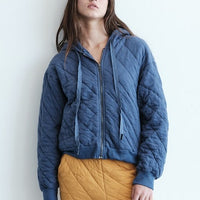 Quilted Zip Hoodie
