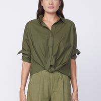 Voile Front Twist Shirt