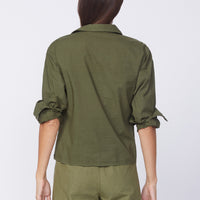 Voile Front Twist Shirt