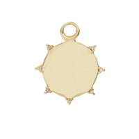 Diamond Sunbeam Medallion Charm