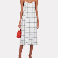 Windowpane Slip Dress