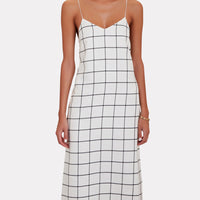 Windowpane Slip Dress