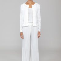 Pointelle Classic Crew Cardigan