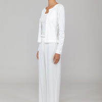 Pointelle Classic Crew Cardigan