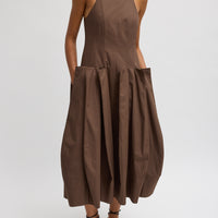 Pinched Pleat Dress