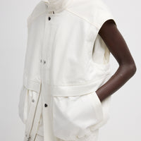 Patchwork Twill Slicker Jacket