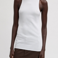 Ribbed Sweater Cut Out Tank