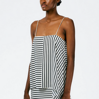Identity Stripe Draped Cami