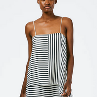 Identity Stripe Draped Cami