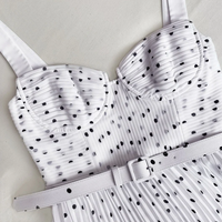 Polka Dot Chiffon Midi Dress