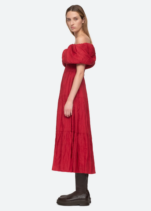 loren maxi dress Loren Off Shoulder Dress – Slate
