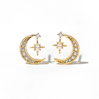 Stargazer Moon Earrings