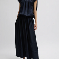 Spring Shirred Circular Dress