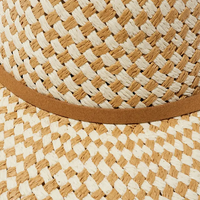 Checkered Straw Hat