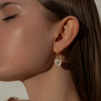 Isabel MOP Heart Earrings