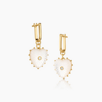 Isabel MOP Heart Earrings