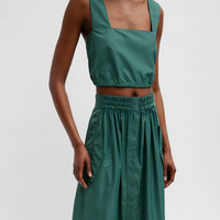 Italian Sporty Square Neck Top