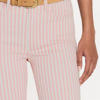 Le Crop Mini Boot Pink Stripe