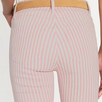 Le Crop Mini Boot Pink Stripe