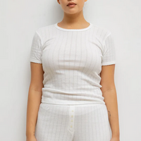 Pointelle Slim Fit Tee