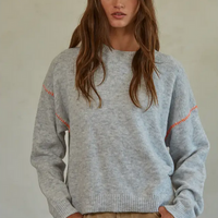 Neon Stitch Knit Pullover