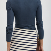 Circular Ribbed Crewneck