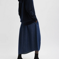 Indigo Denim Balloon Skirt