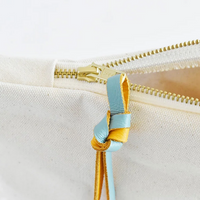 Ruffle Cotton Zipper Pouch