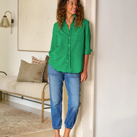 Eileen Kelly Green Button Up