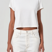Adine Shrunken Tee White Ash