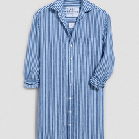 Mary Blue Stripe Shirtdress