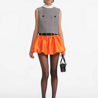 Orange Taffeta Skort