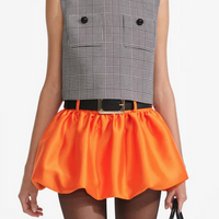 Orange Taffeta Skort