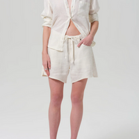 Brynn Drawstring Linen Short