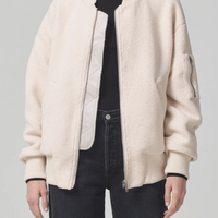 Brianna Sherpa Bomber Jacket