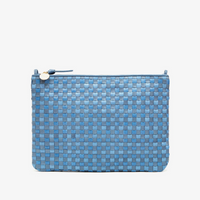 Blue Checker Flat Clutch
