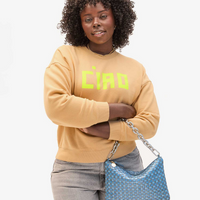 Blue Checker Flat Clutch