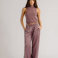 Brynn Dusty Violet Silk Pant